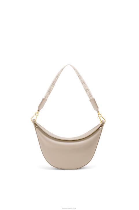 Loewe Small Luna bag in satin calfskin and jacquard 688V475 Women Light Oat