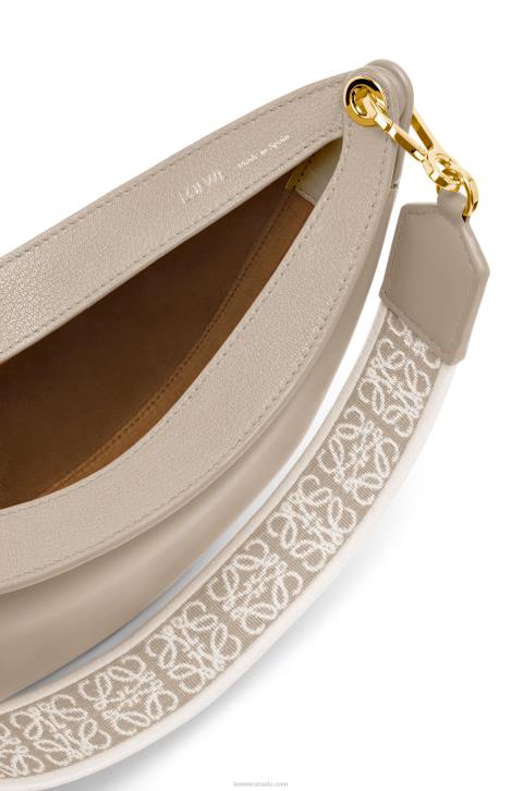 Loewe Small Luna bag in satin calfskin and jacquard 688V475 Women Light Oat