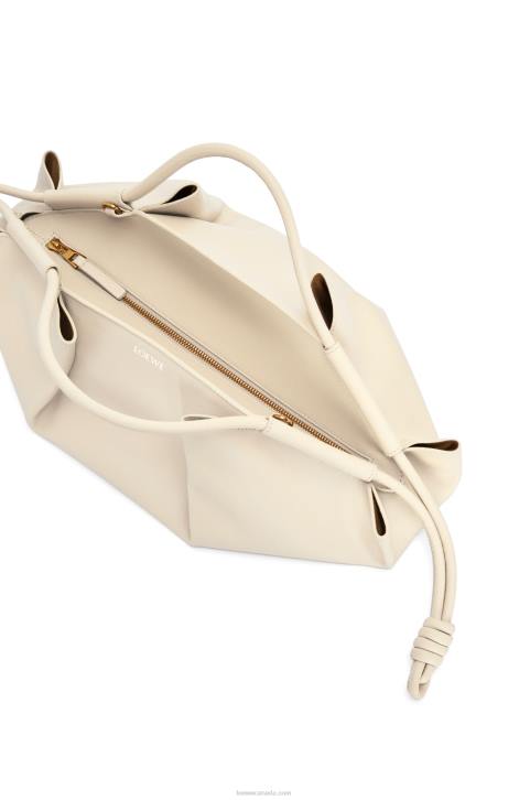 Loewe Paseo bag in shiny nappa calfskin 688V346 Women Angora