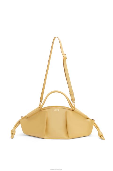 Loewe Paseo bag in shiny nappa calfskin 688V352 Women Dark Butter