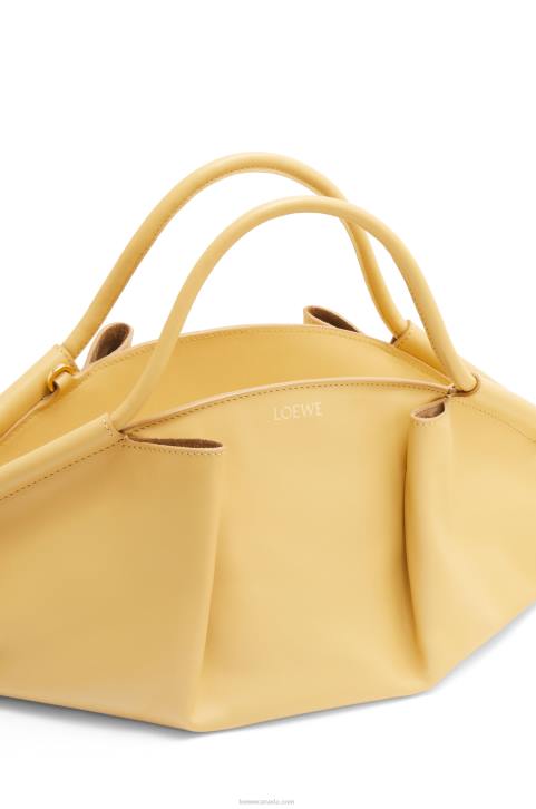 Loewe Paseo bag in shiny nappa calfskin 688V352 Women Dark Butter