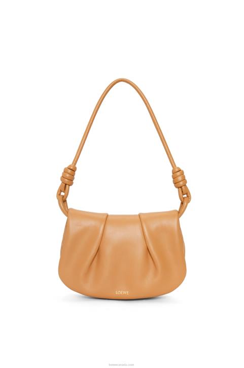 Loewe Paseo satchel in shiny nappa calfskin 688V334 Women Warm Desert