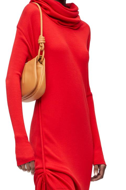 Loewe Paseo satchel in shiny nappa calfskin 688V334 Women Warm Desert