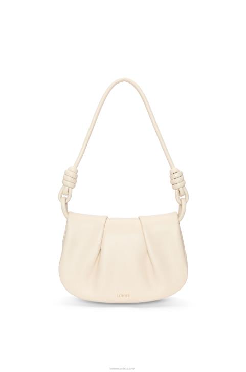 Loewe Paseo satchel in shiny nappa calfskin 688V336 Women Angora