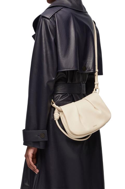 Loewe Paseo satchel in shiny nappa calfskin 688V336 Women Angora