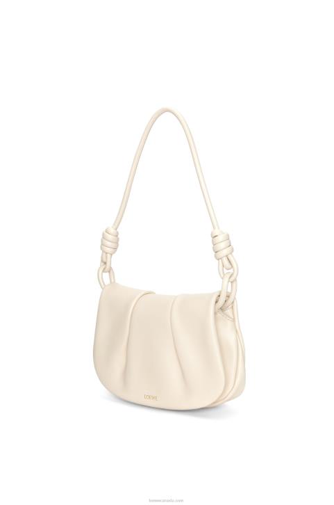 Loewe Paseo satchel in shiny nappa calfskin 688V336 Women Angora