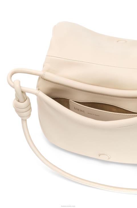 Loewe Paseo satchel in shiny nappa calfskin 688V336 Women Angora