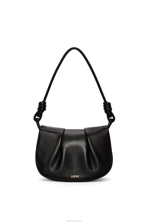 Loewe Paseo satchel in shiny nappa calfskin 688V337 Women Black