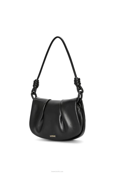 Loewe Paseo satchel in shiny nappa calfskin 688V337 Women Black