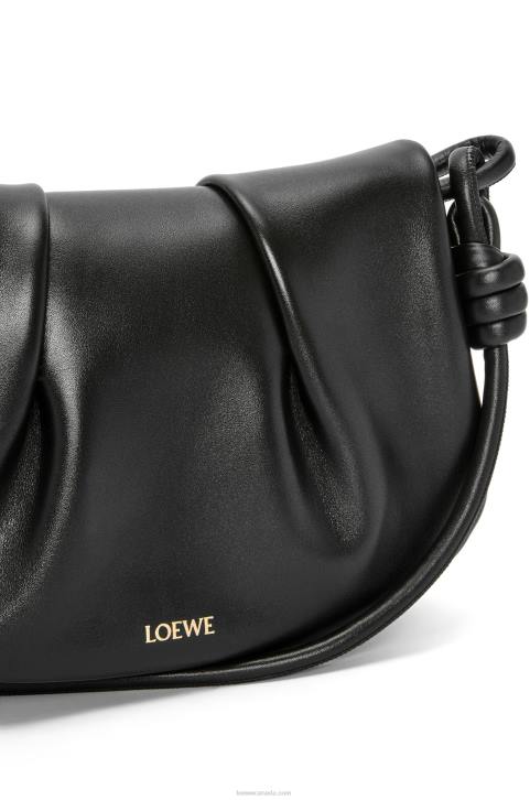 Loewe Paseo satchel in shiny nappa calfskin 688V337 Women Black