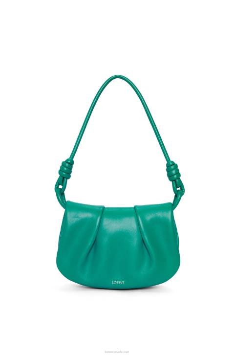 Loewe Paseo satchel in shiny nappa calfskin 688V338 Women Emerald Green