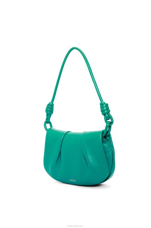 Loewe Paseo satchel in shiny nappa calfskin 688V338 Women Emerald Green