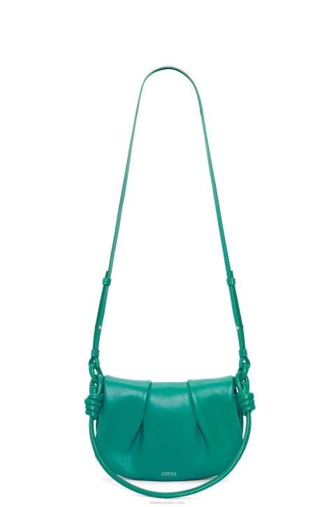 Loewe Paseo satchel in shiny nappa calfskin 688V338 Women Emerald Green