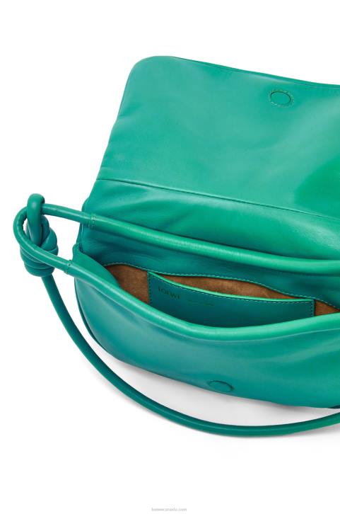Loewe Paseo satchel in shiny nappa calfskin 688V338 Women Emerald Green