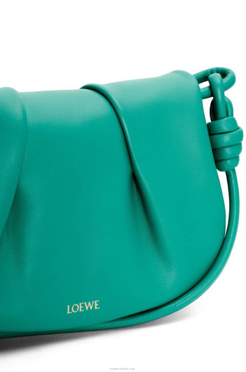 Loewe Paseo satchel in shiny nappa calfskin 688V338 Women Emerald Green