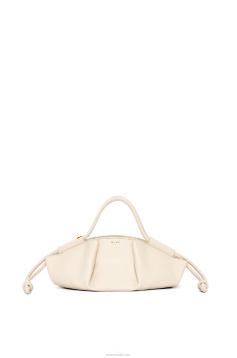 Loewe Small Paseo bag in shiny nappa calfskin 688V345 Women Angora