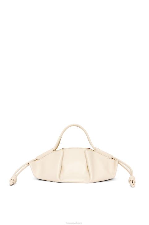 Loewe Small Paseo bag in shiny nappa calfskin 688V345 Women Angora