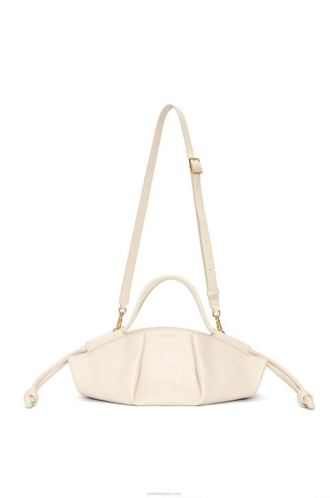Loewe Small Paseo bag in shiny nappa calfskin 688V345 Women Angora