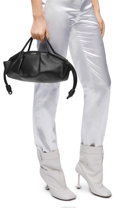 Loewe Small Paseo bag in shiny nappa calfskin 688V347 Women Black