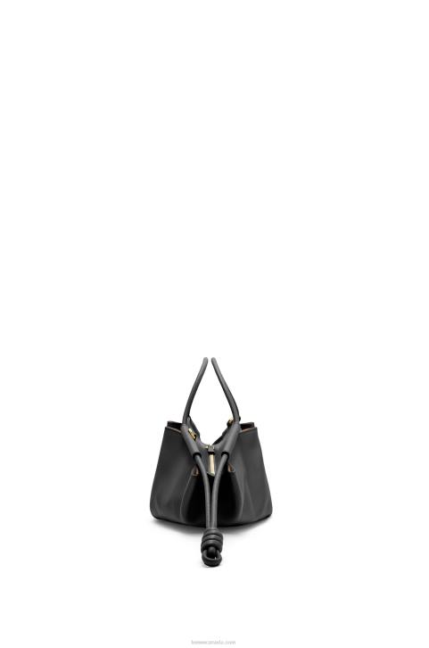 Loewe Small Paseo bag in shiny nappa calfskin 688V347 Women Black