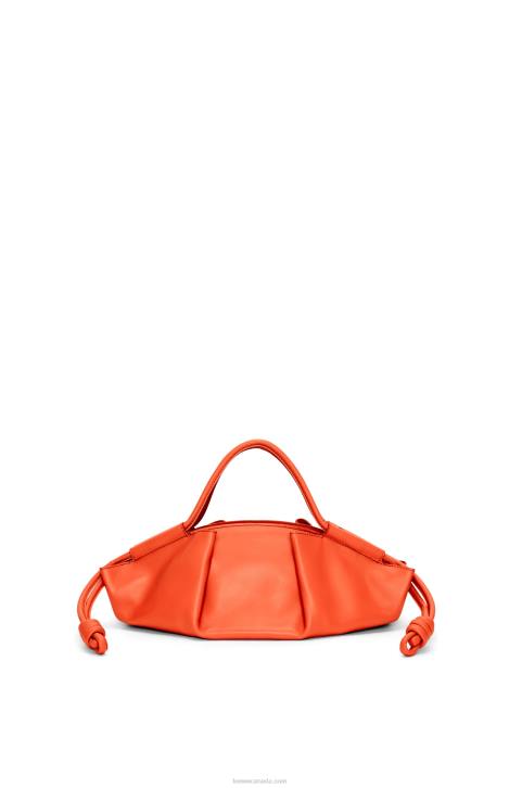 Loewe Small Paseo bag in shiny nappa calfskin 688V349 Women Sunrise Orange