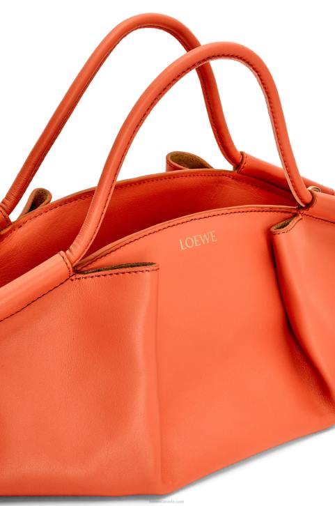 Loewe Small Paseo bag in shiny nappa calfskin 688V349 Women Sunrise Orange