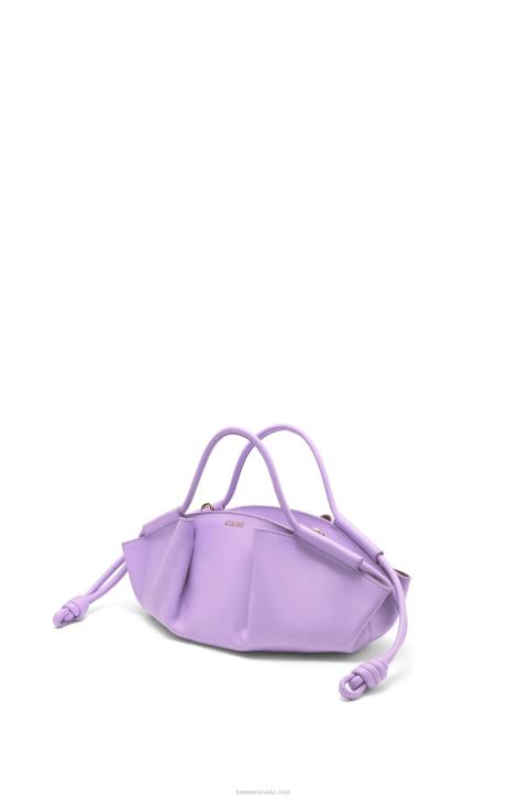 Loewe Small Paseo bag in shiny nappa calfskin 688V354 Women Light Mauve