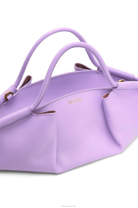 Loewe Small Paseo bag in shiny nappa calfskin 688V354 Women Light Mauve
