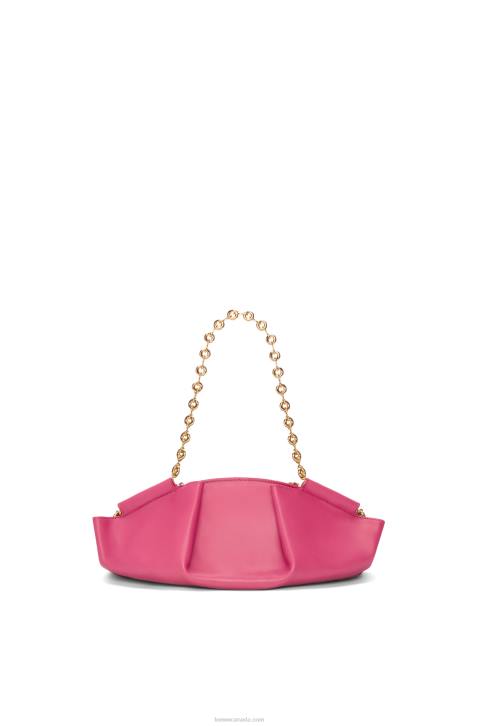 Loewe Small Paseo bag in shiny nappa calfskin with chain 688V420 Women Magenta