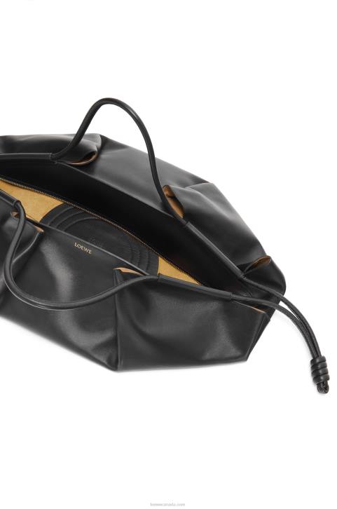 Loewe XL Paseo bag in shiny nappa calfskin 688V401 Women Black