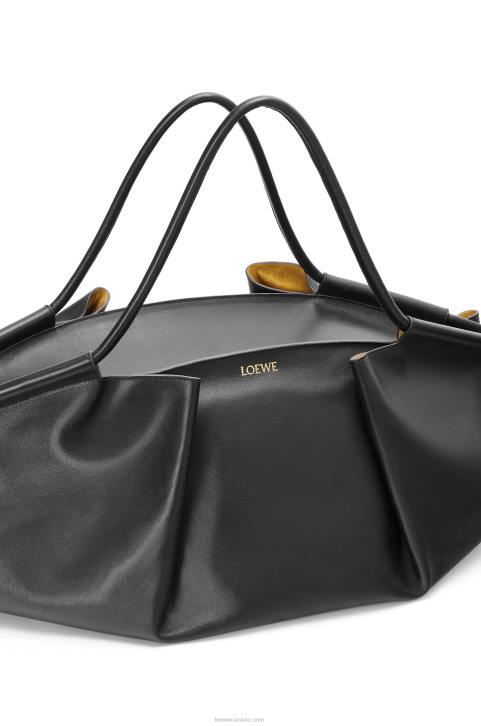 Loewe XL Paseo bag in shiny nappa calfskin 688V401 Women Black