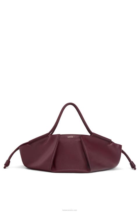 Loewe XL Paseo bag in shiny nappa calfskin 688V415 Women Burgundy