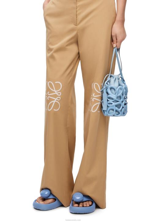 Loewe Anagram inflated pocket in light foam rubber 688V576 Women Dusty Blue