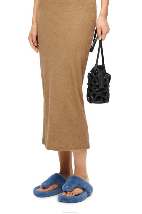 Loewe Anagram inflated pocket in light foam rubber 688V578 Women Black