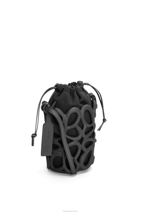 Loewe Anagram inflated pocket in light foam rubber 688V578 Women Black