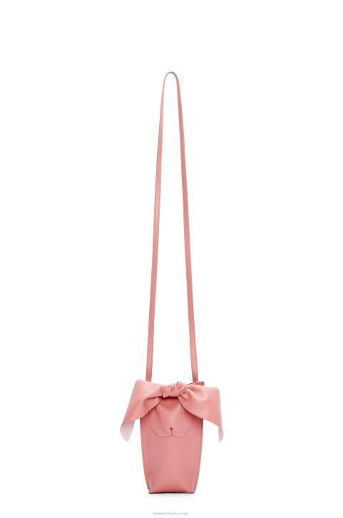 Loewe Bunny pocket in classic calfskin 688V621 Women Peach Bloom