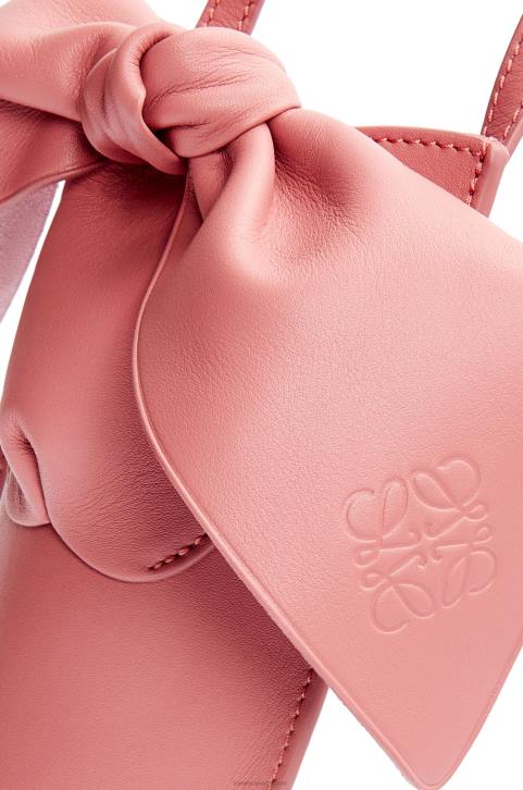 Loewe Bunny pocket in classic calfskin 688V621 Women Peach Bloom