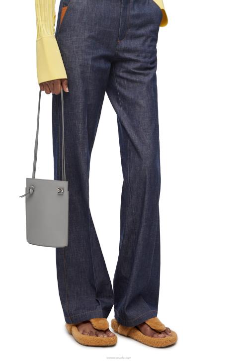 Loewe Dice pocket in classic calfskin 688V572 Women Pearl Grey