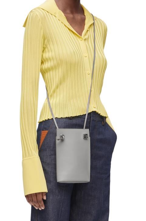 Loewe Dice pocket in classic calfskin 688V572 Women Pearl Grey