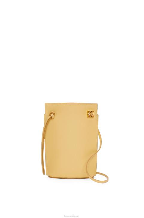 Loewe Dice pocket in classic calfskin 688V574 Women Dark Butter