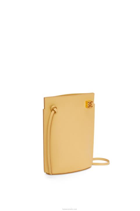 Loewe Dice pocket in classic calfskin 688V574 Women Dark Butter