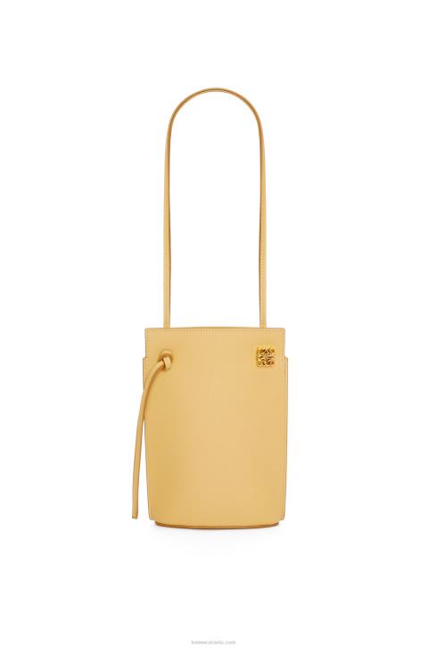 Loewe Dice pocket in classic calfskin 688V574 Women Dark Butter