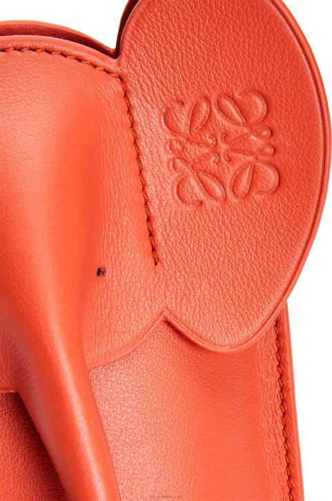 Loewe Elephant Pocket in classic calfskin 688V579 Women Sunrise Orange