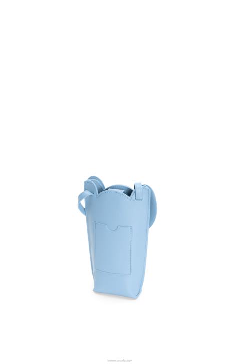 Loewe Elephant Pocket in classic calfskin 688V580 Women Dusty Blue