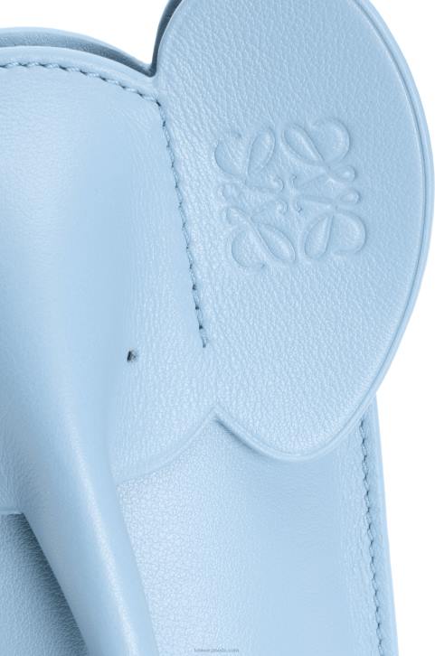 Loewe Elephant Pocket in classic calfskin 688V580 Women Dusty Blue