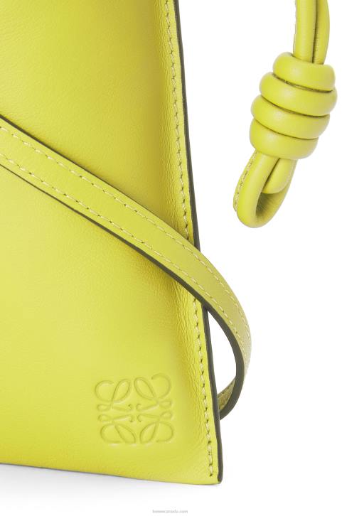 Loewe Flamenco Pocket in nappa calfskin 688V294 Women Lime Yellow