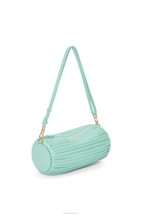 Loewe Bracelet Pouch in pleated nappa 688V398 Women Fresh Mint