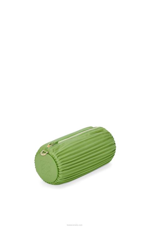 Loewe Bracelet Pouch in pleated nappa 688V399 Women Spring Green