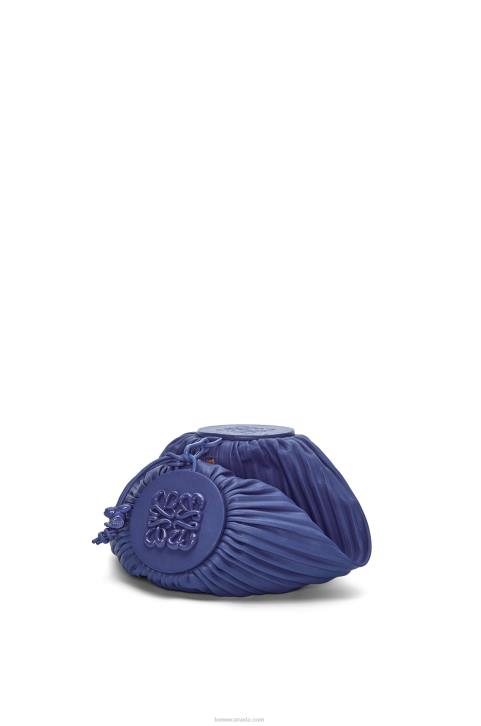 Loewe Bracelet Pouch in pleated nappa 688V601 Women Deep Purple Glaze