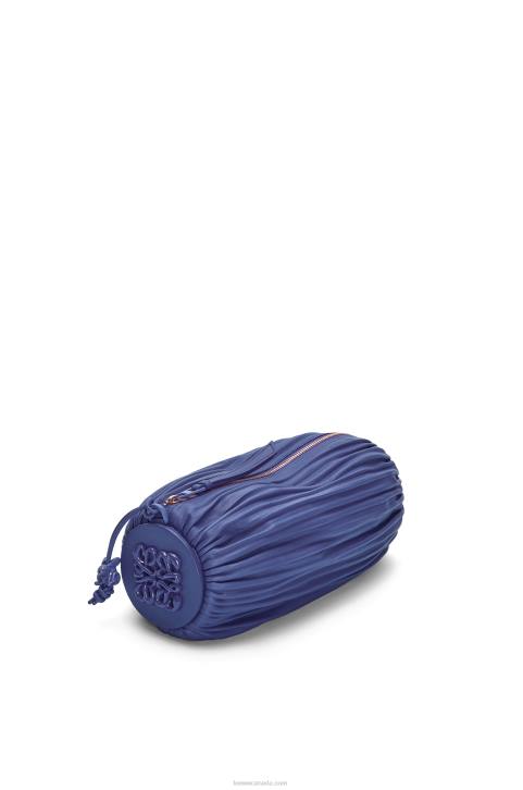 Loewe Bracelet Pouch in pleated nappa 688V601 Women Deep Purple Glaze